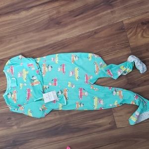Carter's footie PJs monkeys in cars print